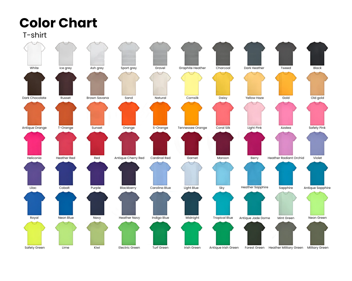 Custom Graphic / Logo Unisex T-Shirt - 70 Colors Options