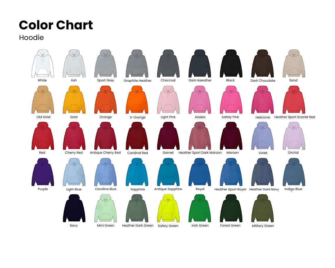 Custom Graphic / Logo Unisex Hoodie  Up to 40 Color Options