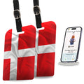 Smart Bag Security Tag - Denmark Flag [Pack 2]-0