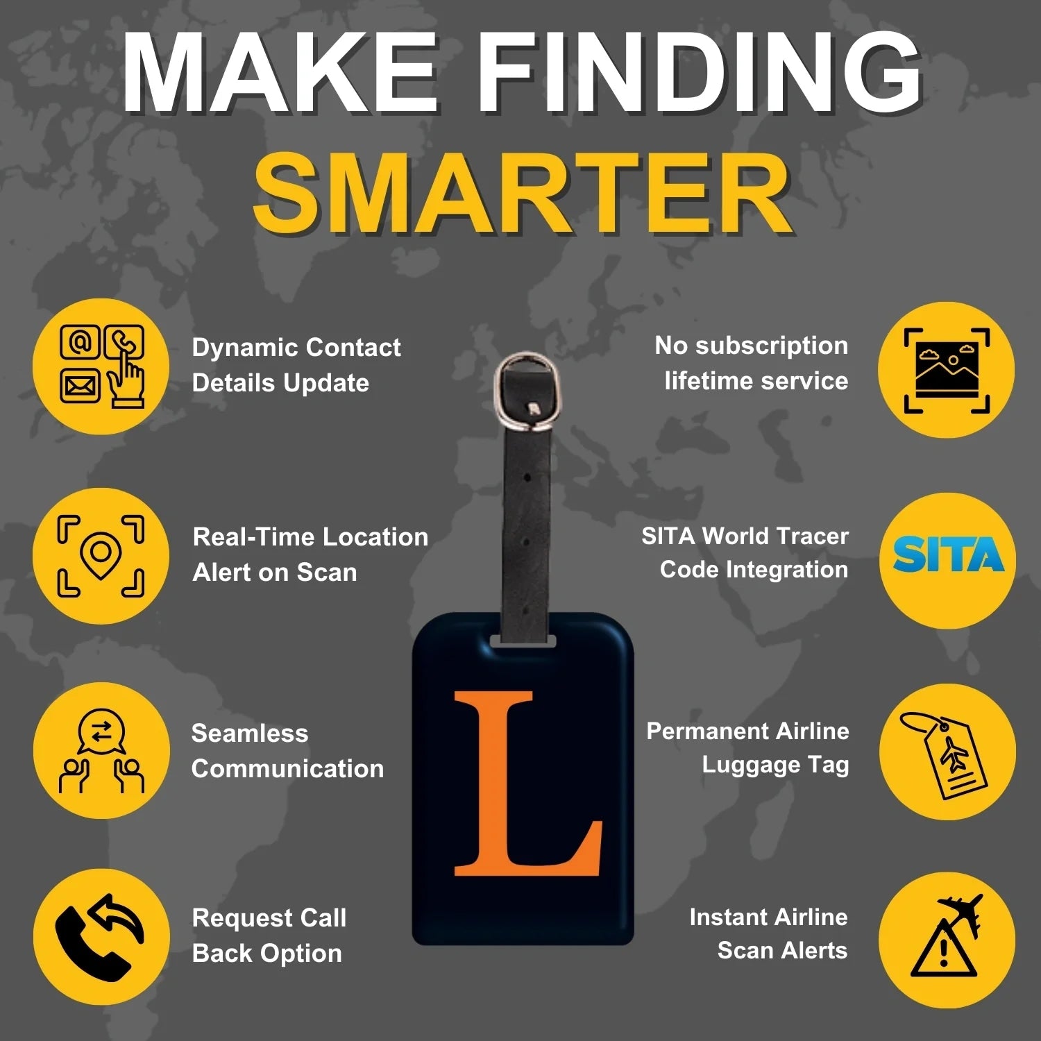 Initials Bag tag L  [pack 2]-3